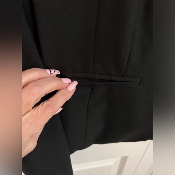 XOXO Black One Button Blazer Jacket Size Medium - Picture 3 of 5